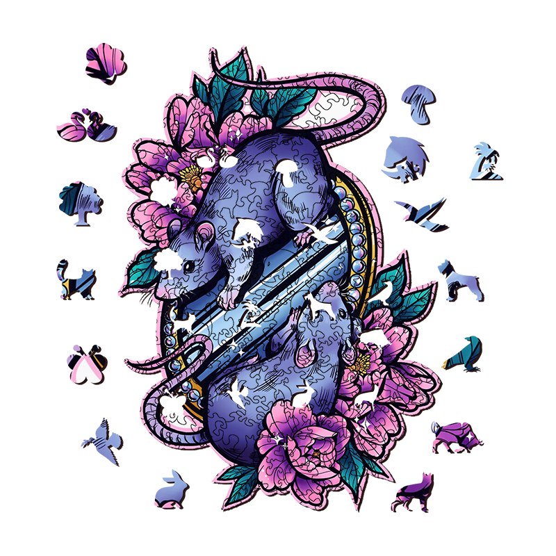 Mirror Rat Wooden Jigsaw Puzzle - aimpuzzle