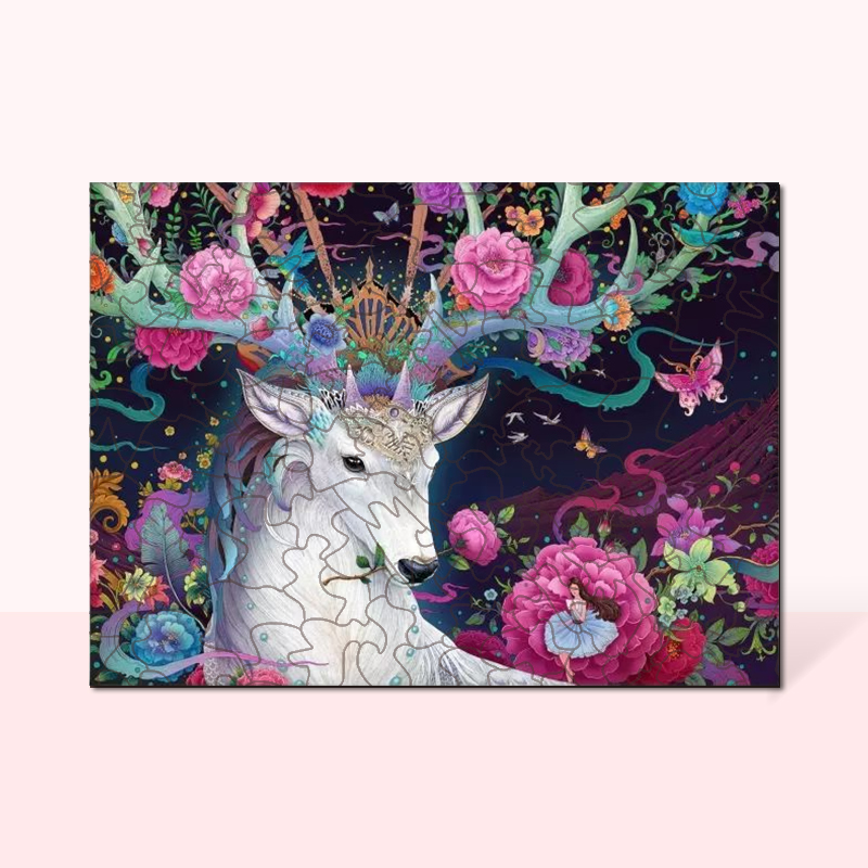 Deer Princess Wooden Jigsaw Puzzle - aimpuzzle
