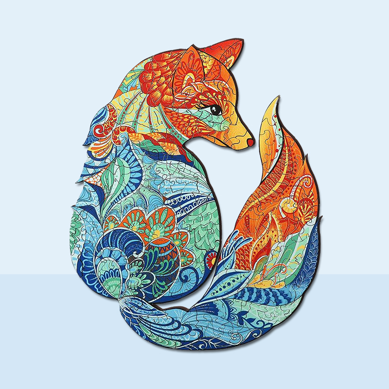 Elegant Fox Wooden Jigsaw Puzzle - aimpuzzle