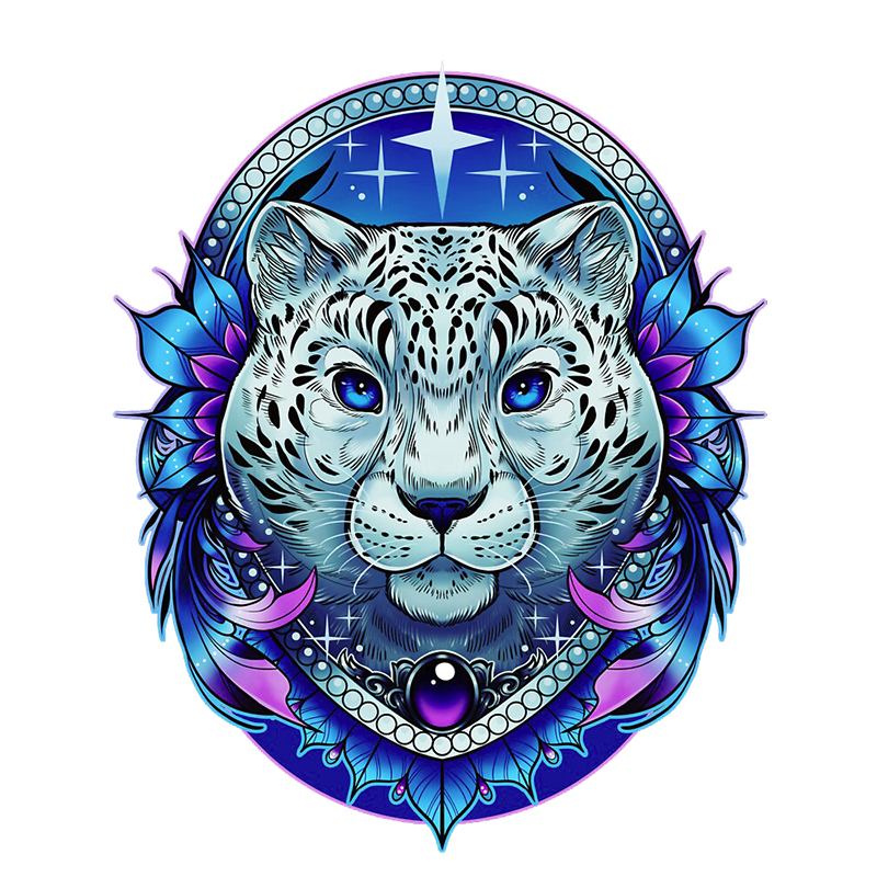Blue leopard Wooden Jigsaw Puzzle - aimpuzzle