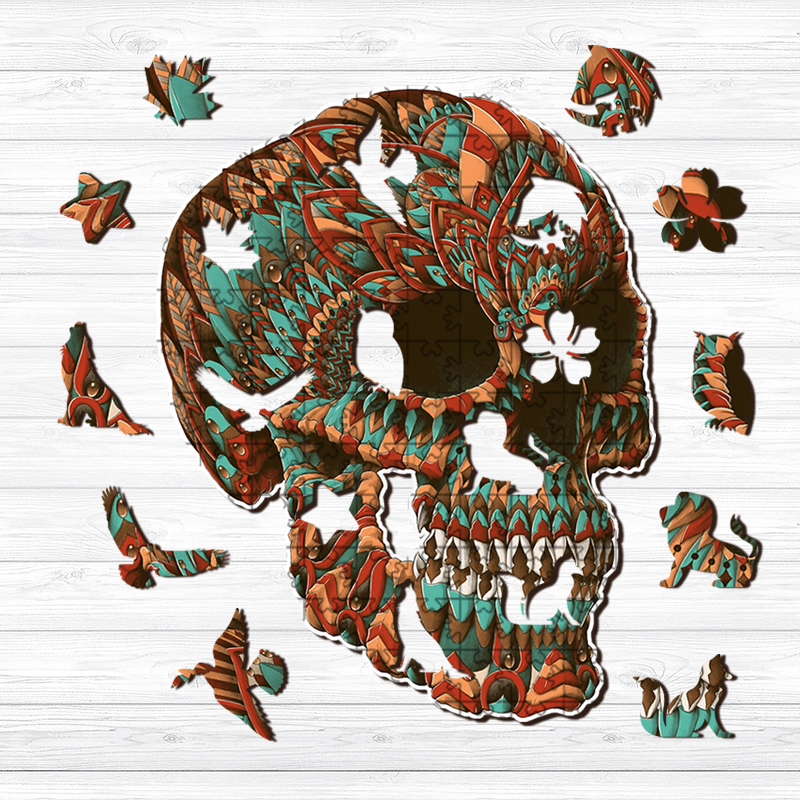 Skull Wooden Jigsaw Puzzle - aimpuzzle