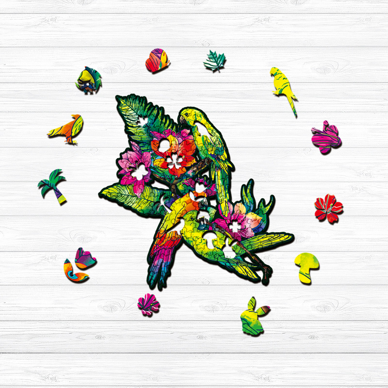 Parrot Wooden Jigsaw Puzzle - aimpuzzle
