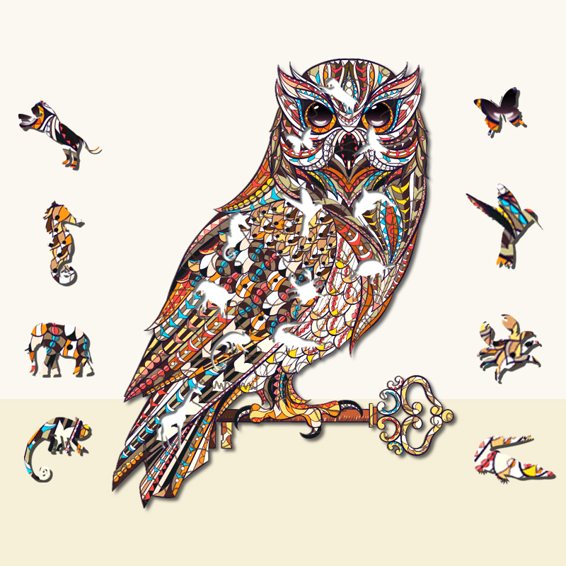 Key Owl Wooden Jigsaw Puzzle - aimpuzzle